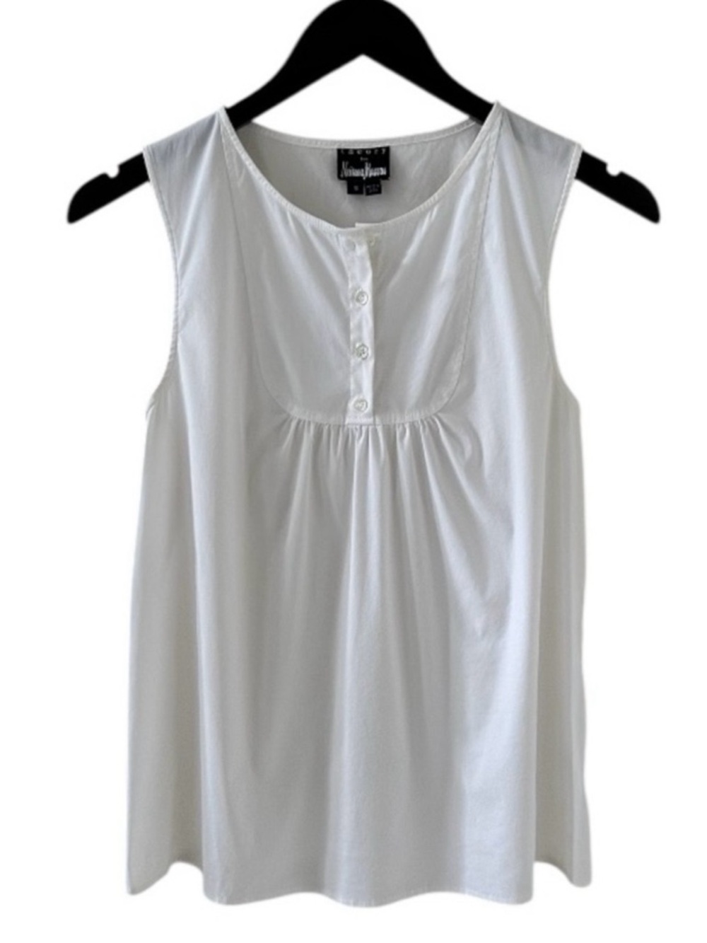 Theory for Neiman Marcus White Sleeveless Pintuck Top Size Small - Picture 6 of 6
